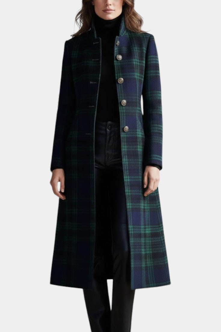 Rebecca | Tailored Check Midi Coat