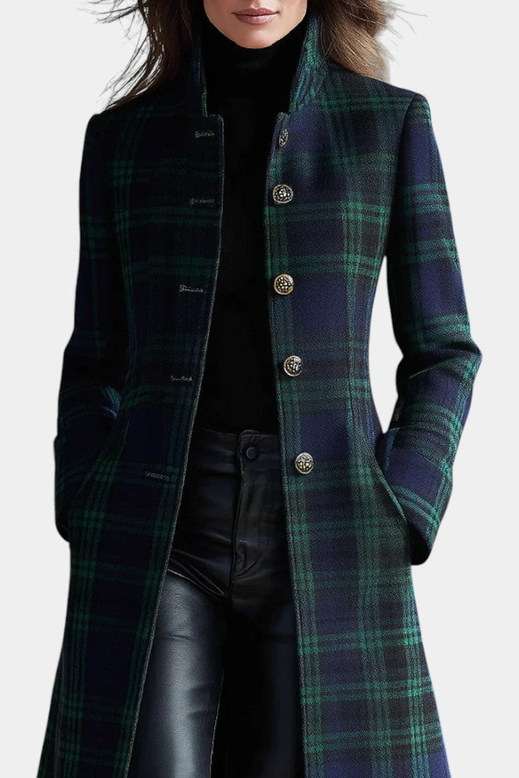 Rebecca | Tailored Check Midi Coat