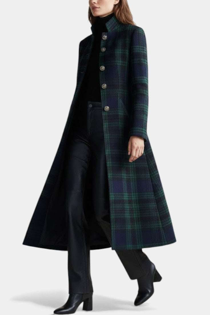 Rebecca | Tailored Check Midi Coat