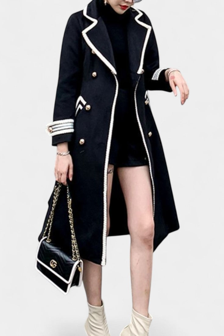 Rosaline | Tailored Double-Breasted Long Coat
