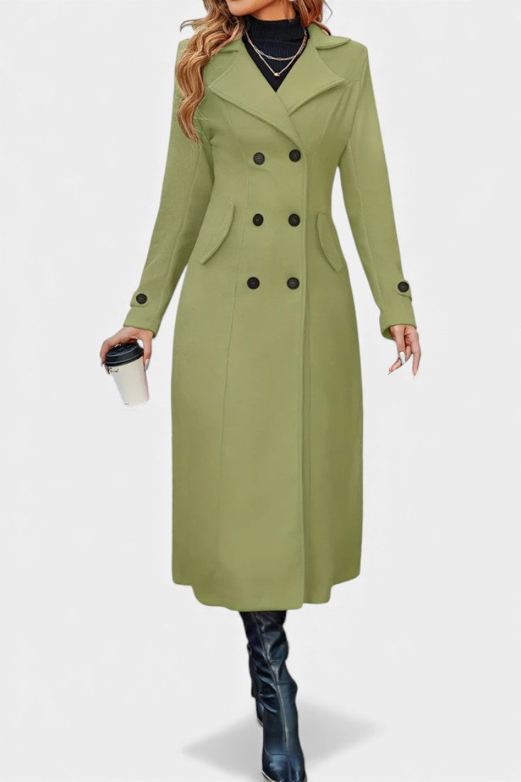Philippa | Tailored Double-Breasted Long Coat