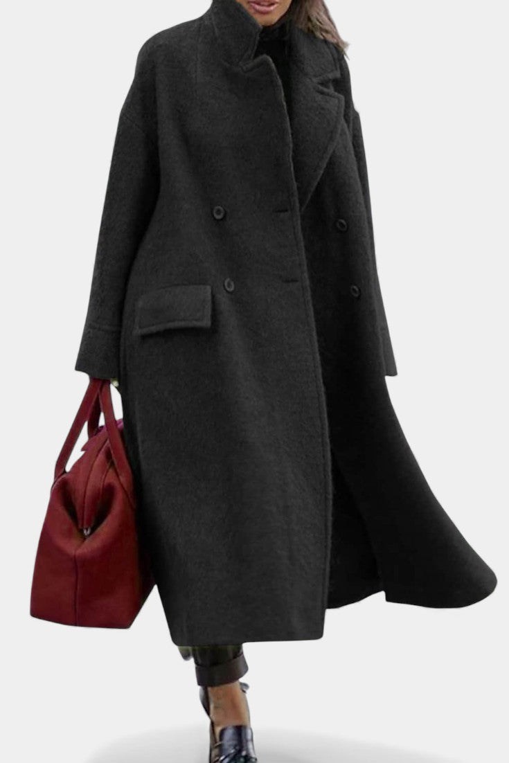 Cornelia | Oversized Double-Breasted Long Coat