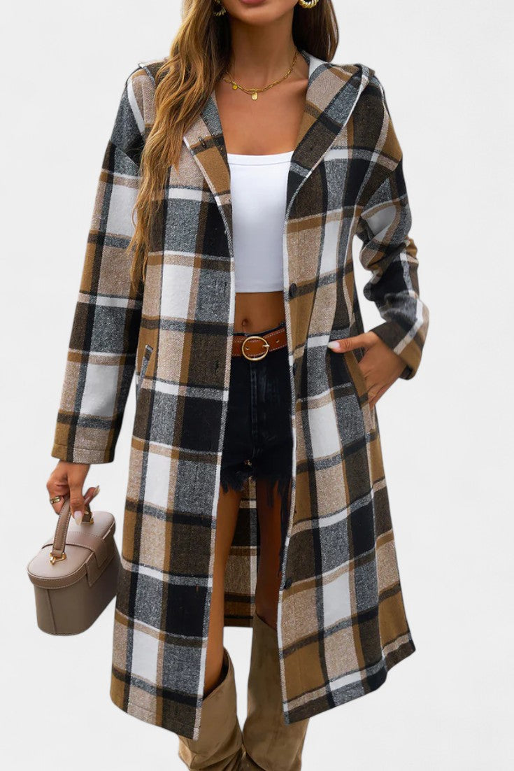 Odile | Hooded Check Jacket