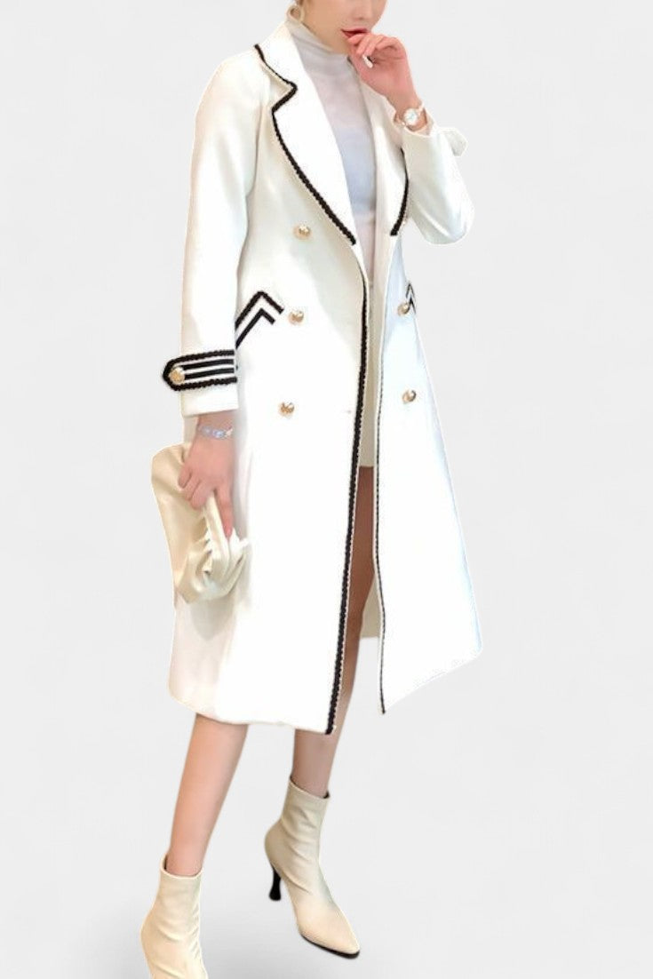 Rosaline | Tailored Double-Breasted Long Coat