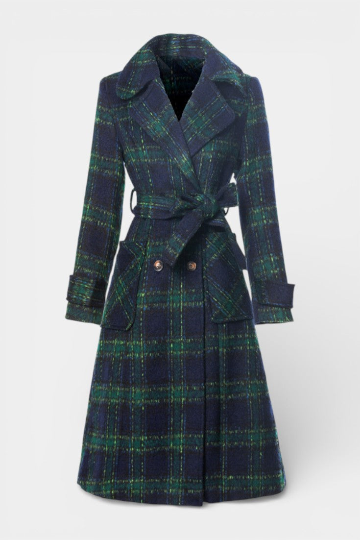 Sabella | Checked Longline Coat