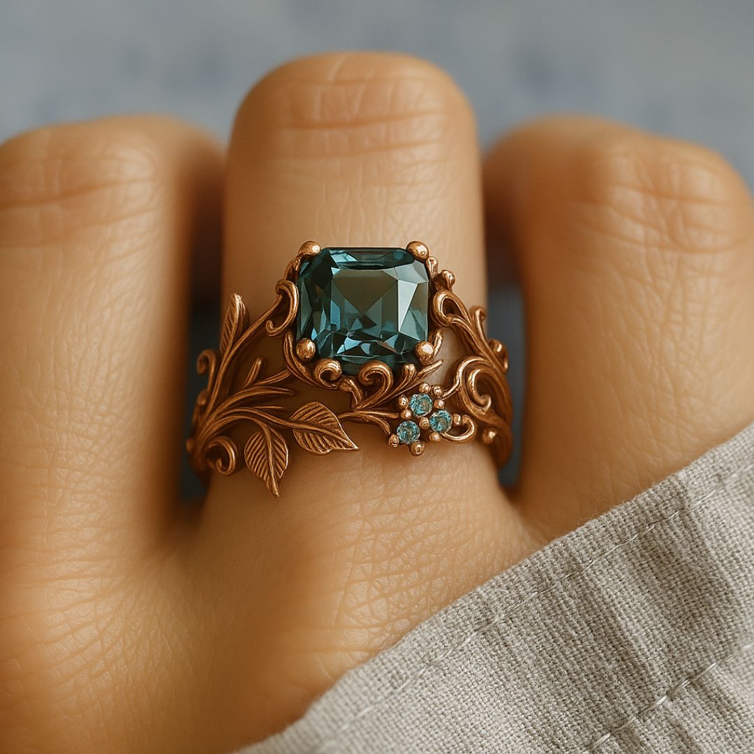 GREEN CRYSTAL RING