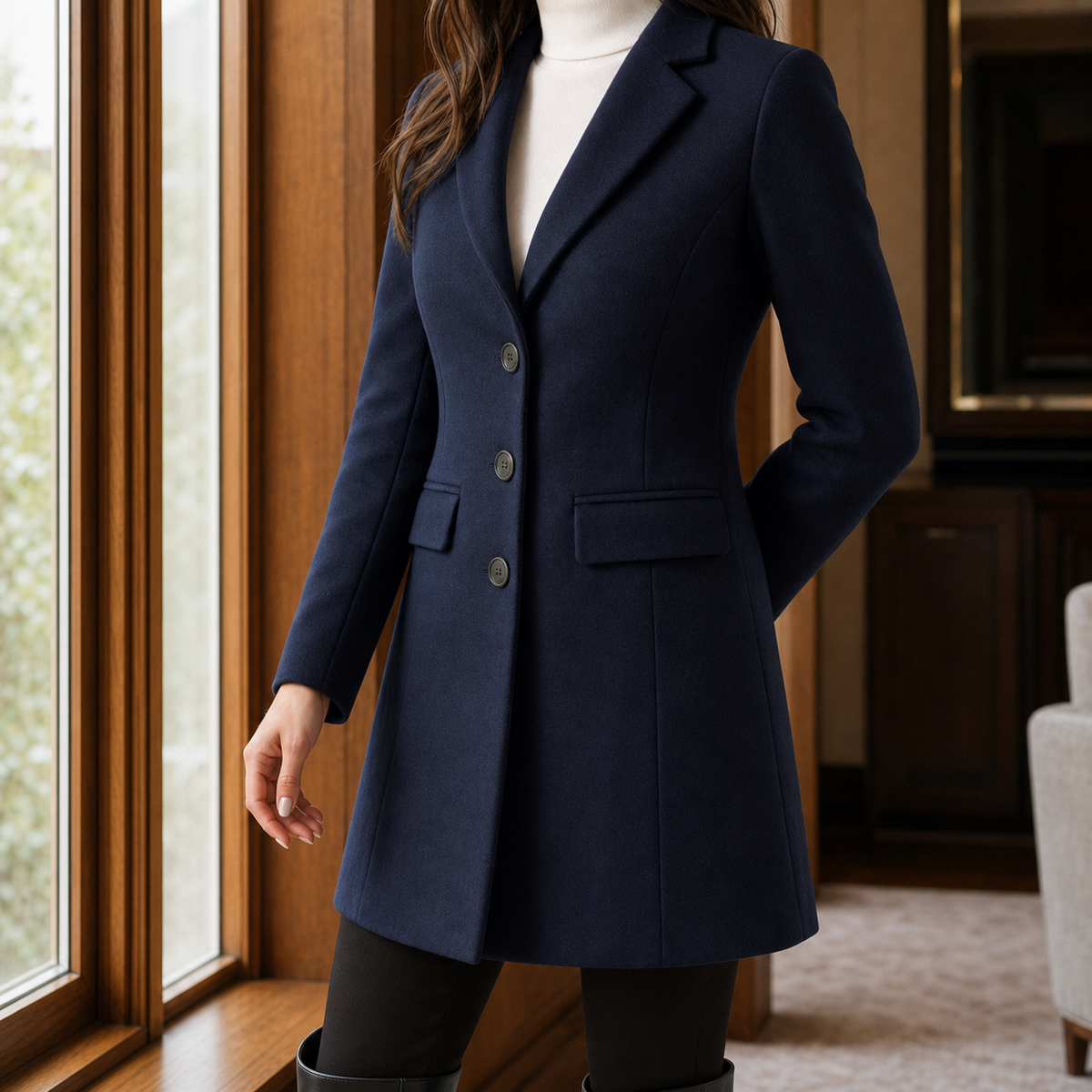 Scarlett | Single-Breasted Wool Overcoat