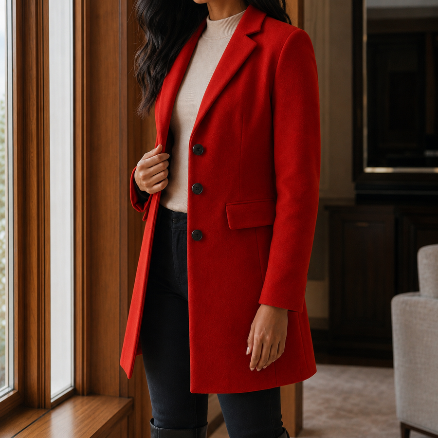 Scarlett | Single-Breasted Wool Overcoat