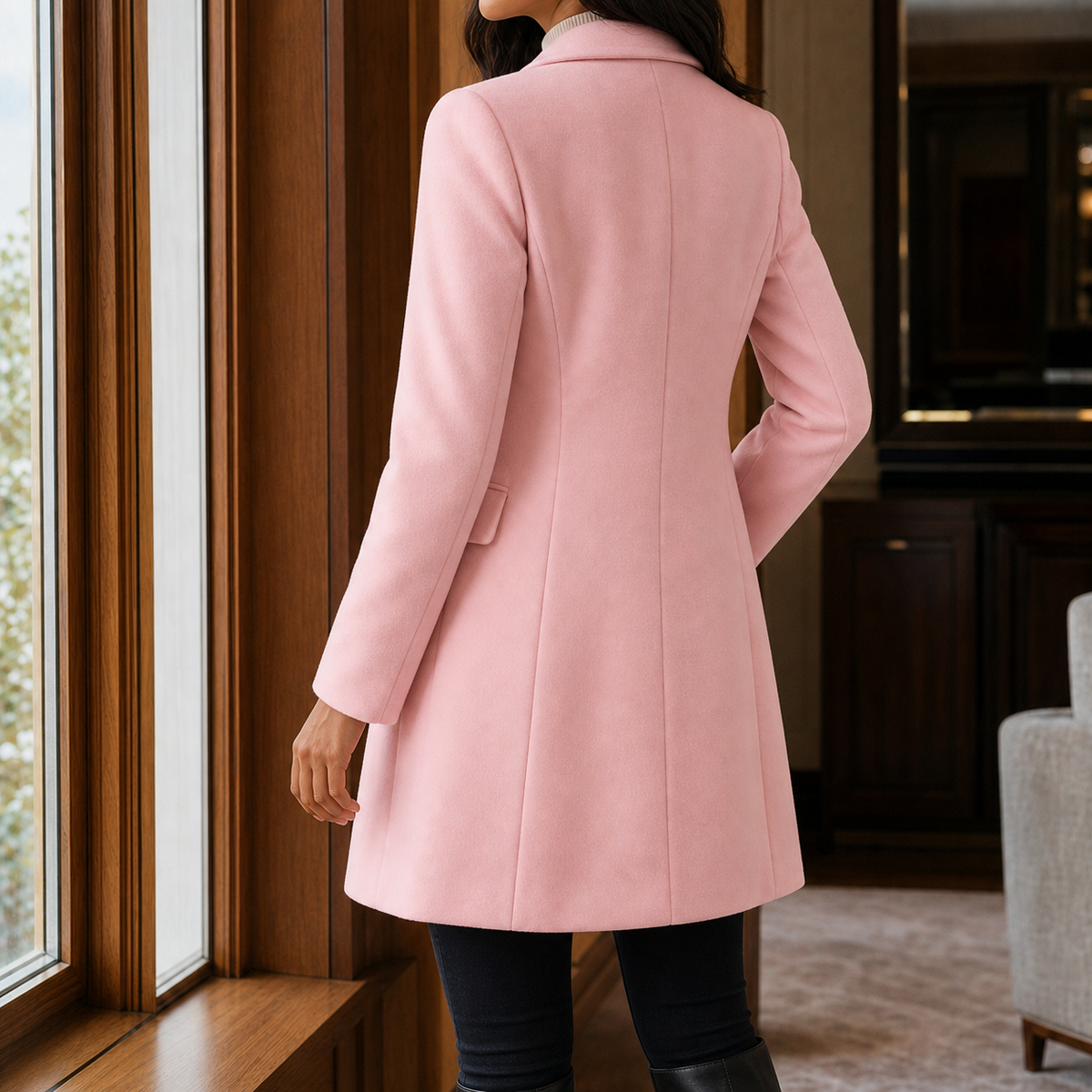 Scarlett | Single-Breasted Wool Overcoat