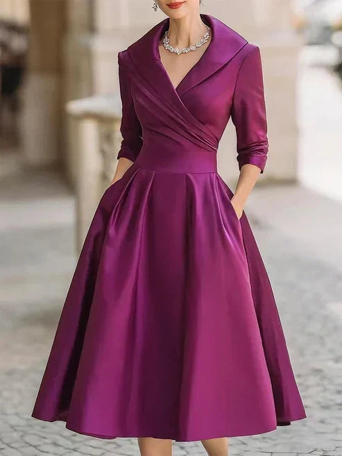 Aveline™ | Elegant Satin Dress