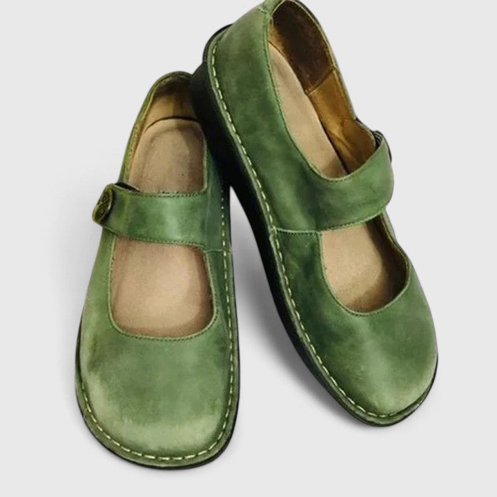 Monique Patinated Leather Baby Shoes