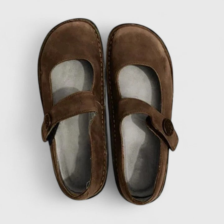 Monique Patinated Leather Baby Shoes
