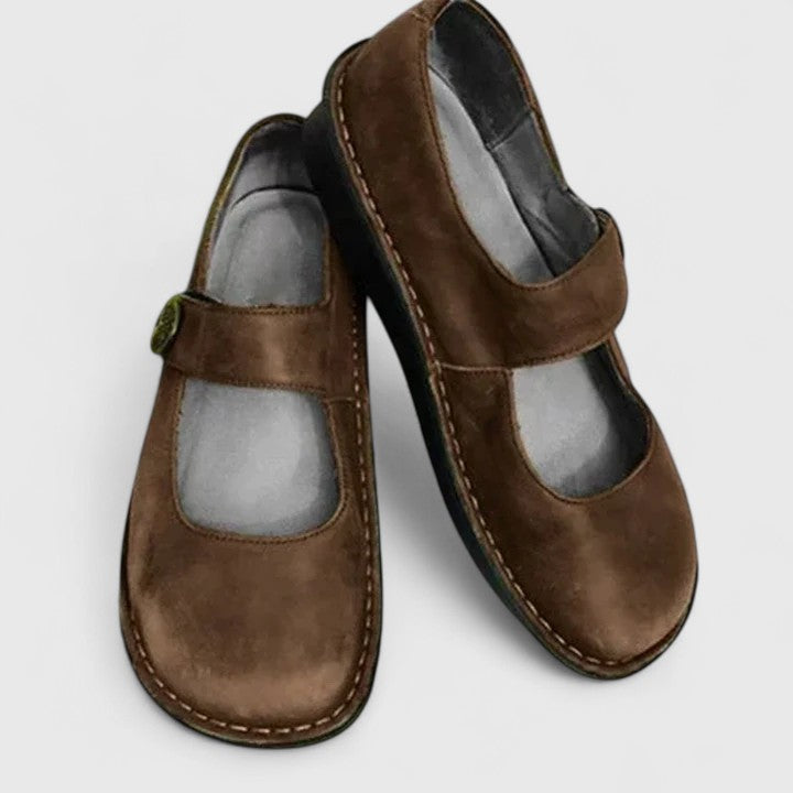 Monique Patinated Leather Baby Shoes