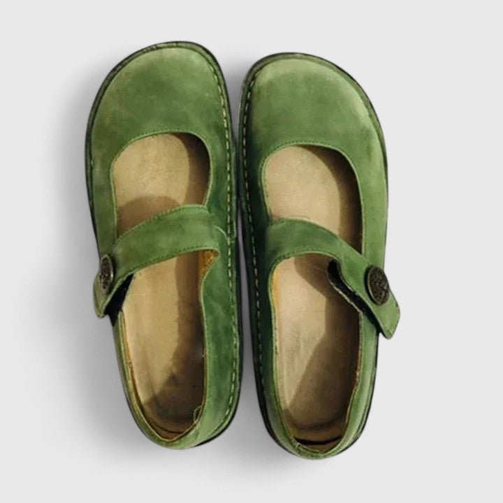 Monique Patinated Leather Baby Shoes