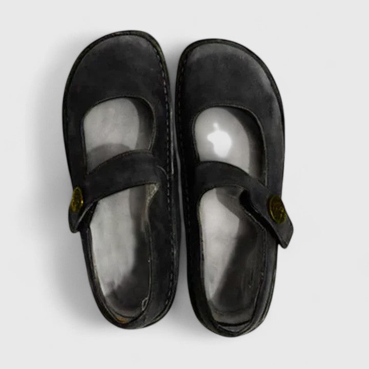 Monique Patinated Leather Baby Shoes