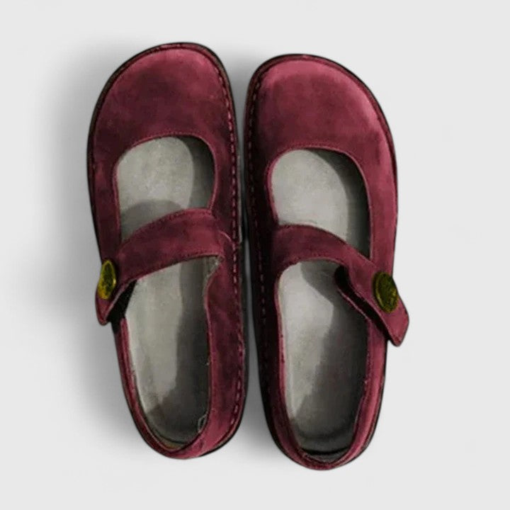 Monique Patinated Leather Baby Shoes