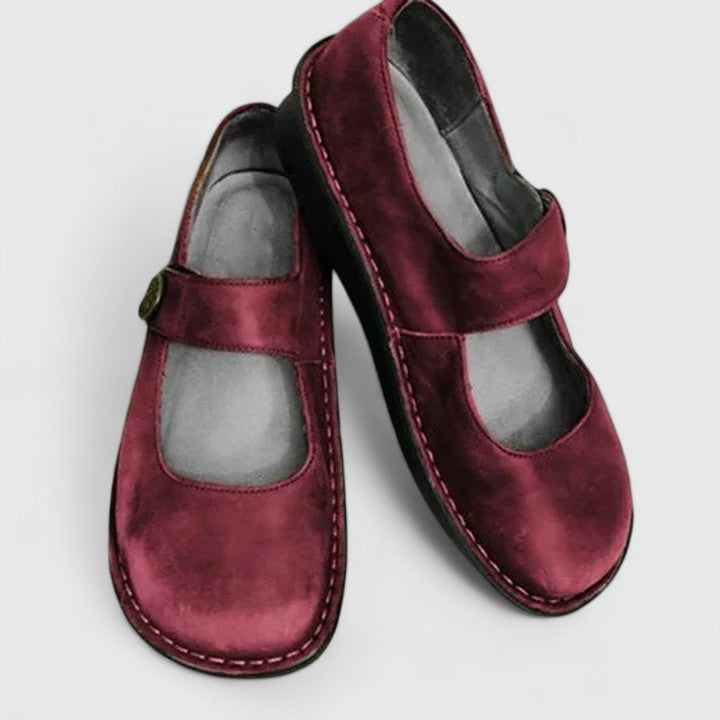 Monique Patinated Leather Baby Shoes