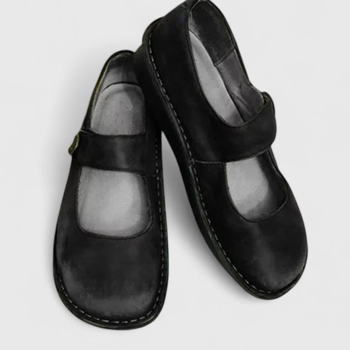Monique Patinated Leather Baby Shoes