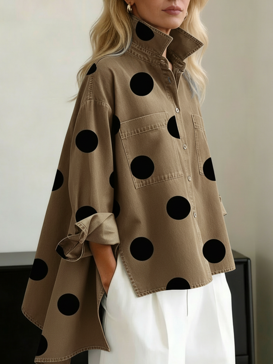 Peggy | Polka Dot Overshirt for Women