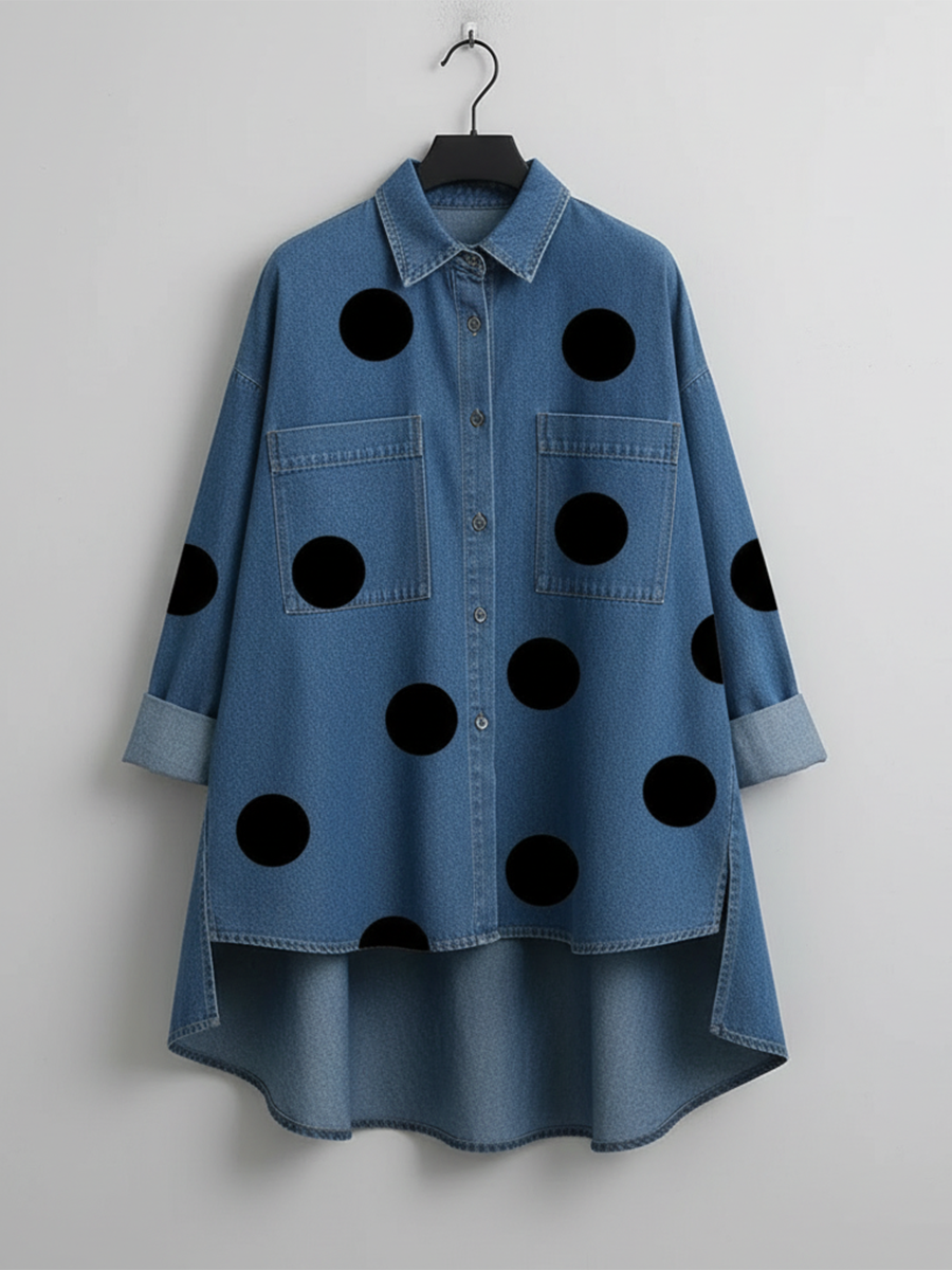 Peggy | Polka Dot Overshirt for Women