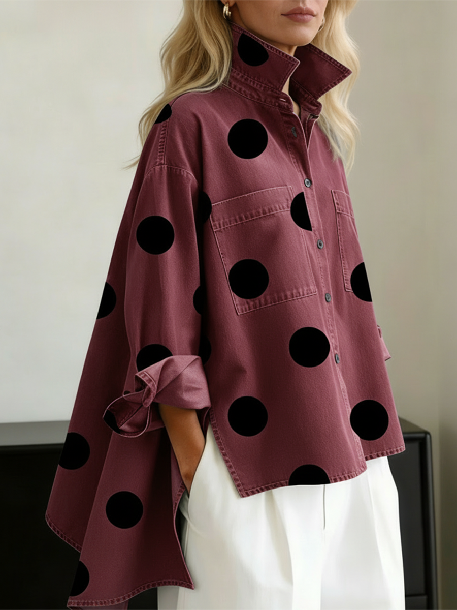 Peggy | Polka Dot Overshirt for Women