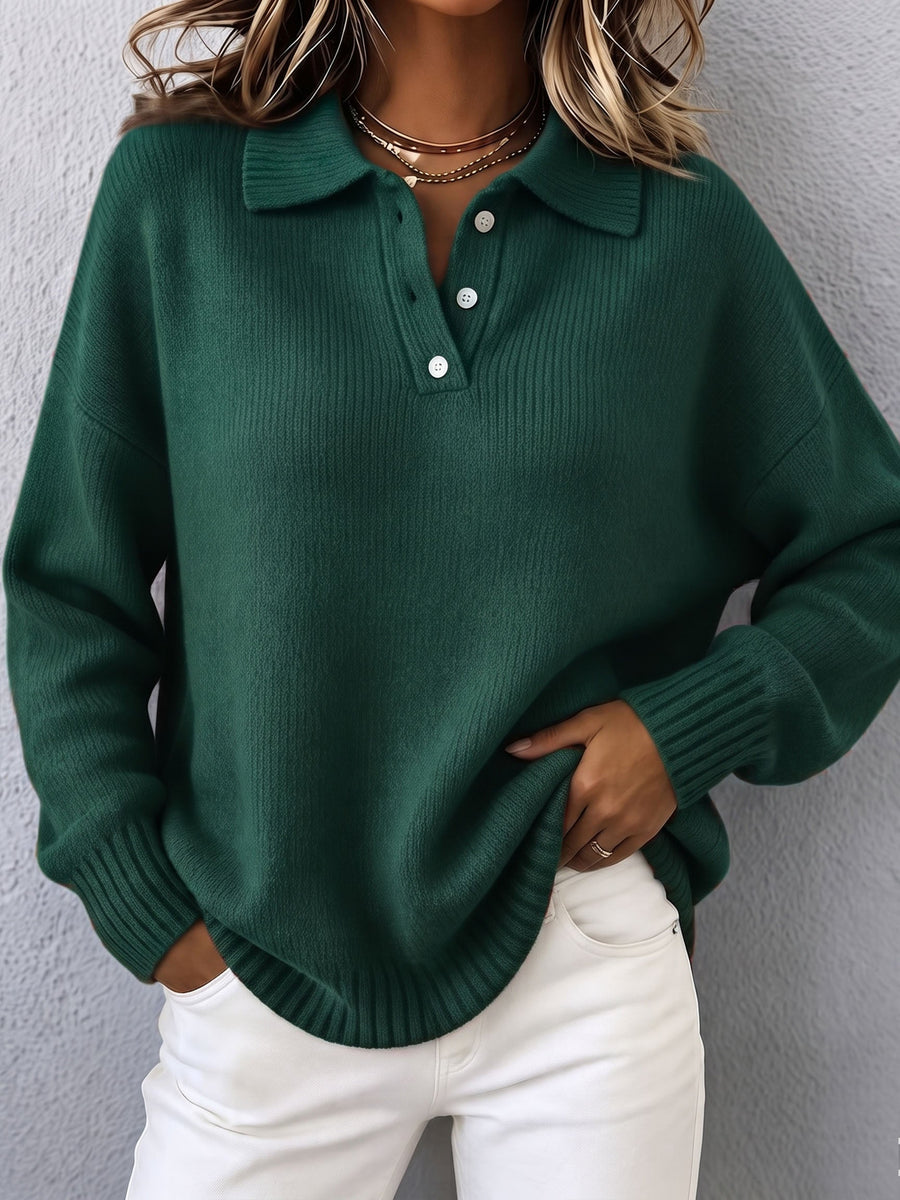 Marvelle | Chic Polo Hooded Knit Sweater