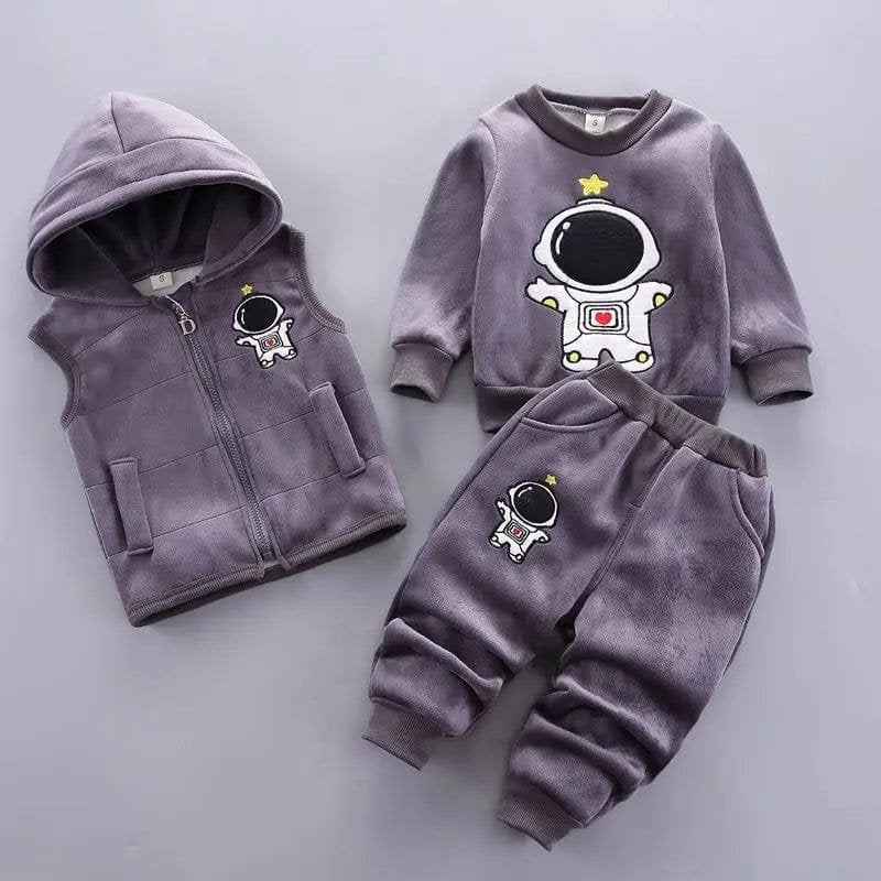TinyTeddy™ – Cosy Bear Hooded Vest 3-Piece Set