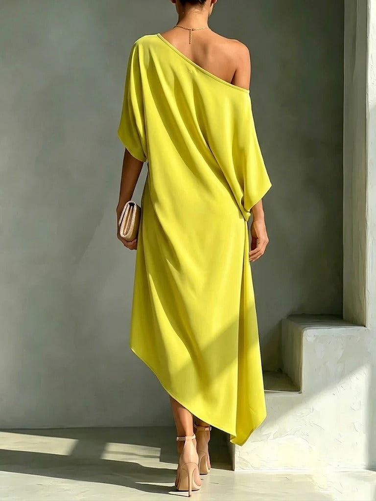 Aveline™ | Square Neck Midi Dress