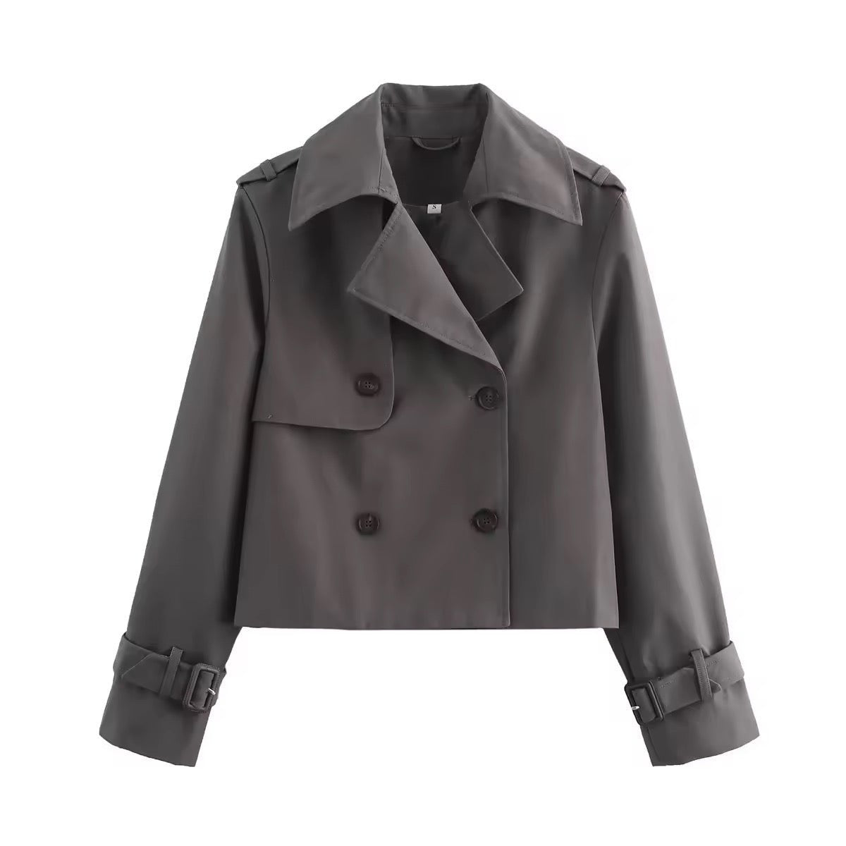 Paulina | Cropped Double-Breasted Trench Coat