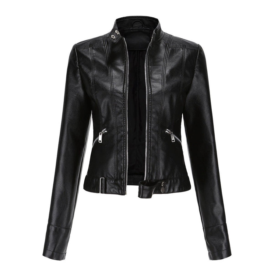 Cecily | Cropped Moto Biker Jacket