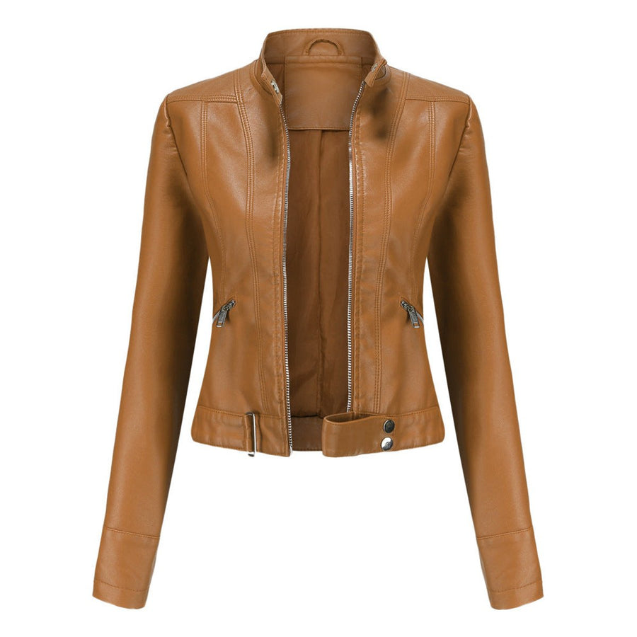 Cecily | Cropped Moto Biker Jacket