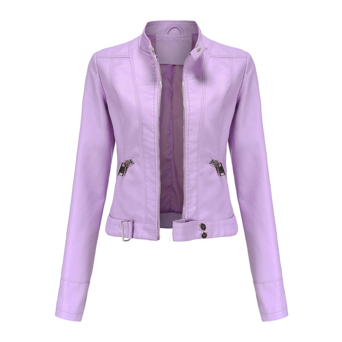 Cecily | Cropped Moto Biker Jacket