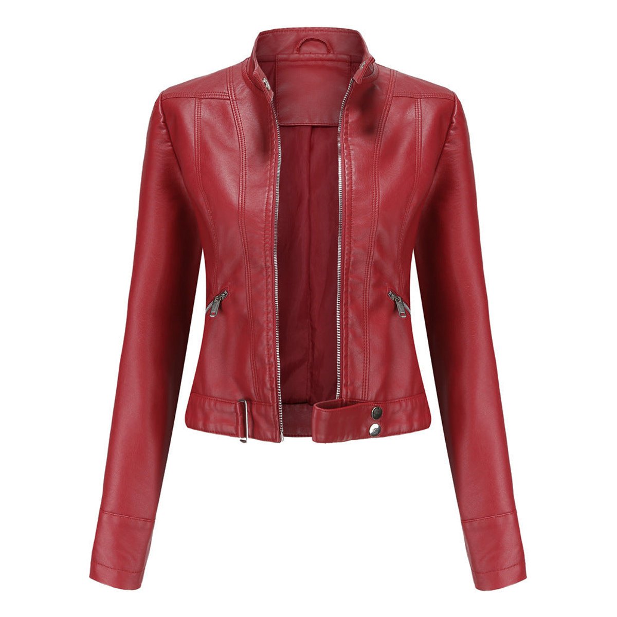 Cecily | Cropped Moto Biker Jacket