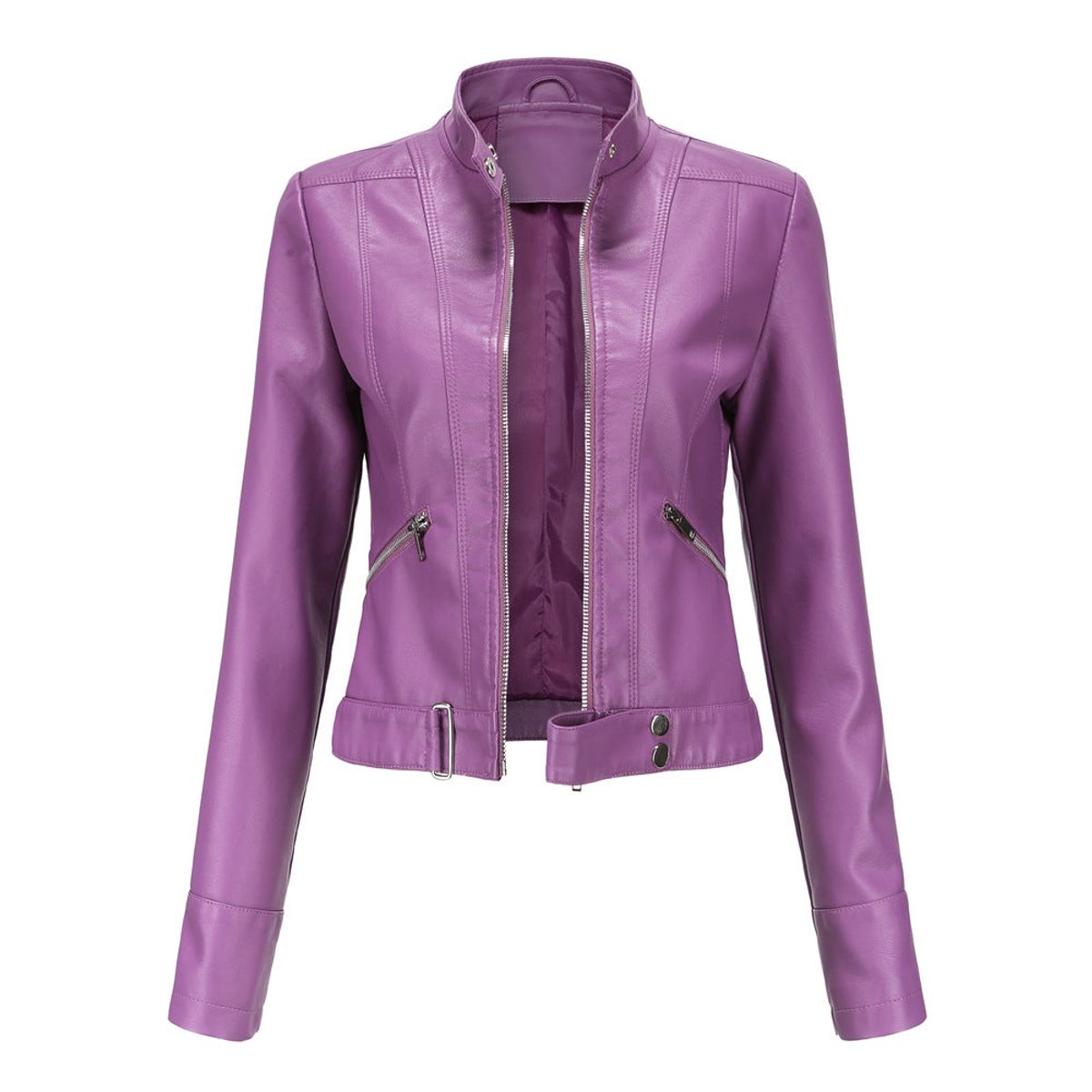 Cecily | Cropped Moto Biker Jacket