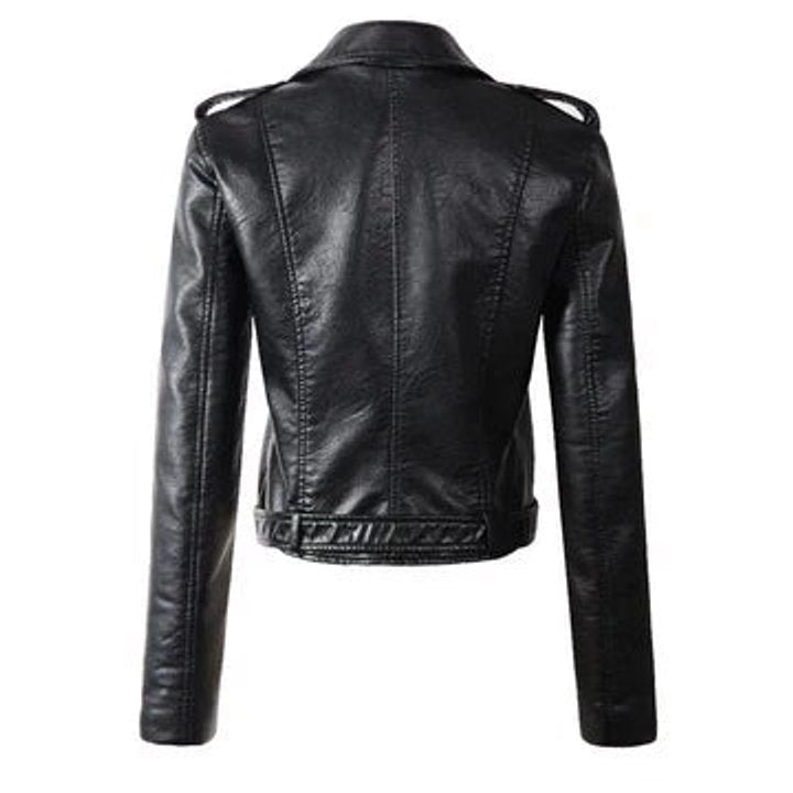 Juliet | Cropped Belted Biker Jacket