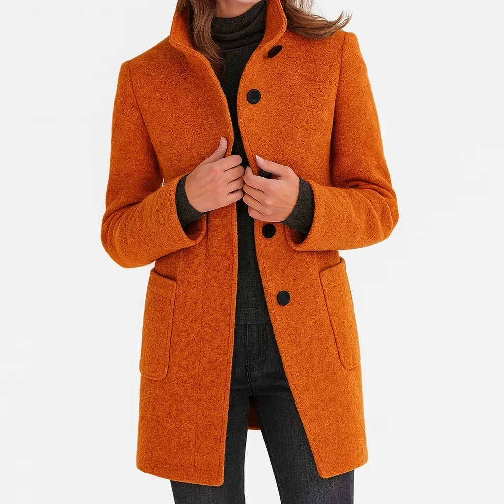 Evelina | Stand Collar Coat