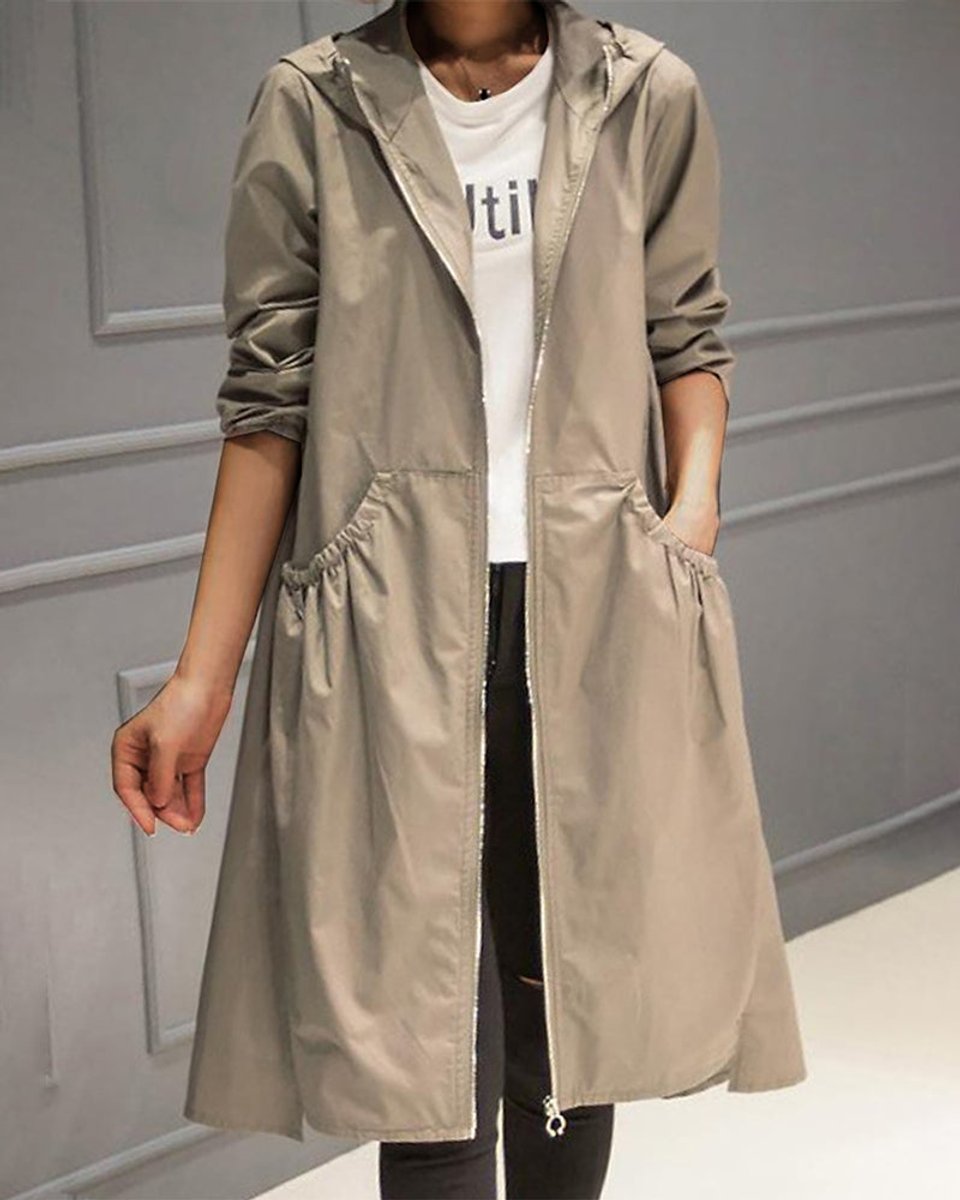 Cornelia | Hooded Longline Trench Coat