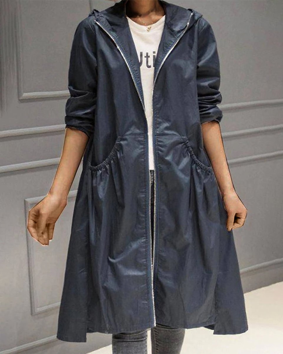 Cornelia | Hooded Longline Trench Coat