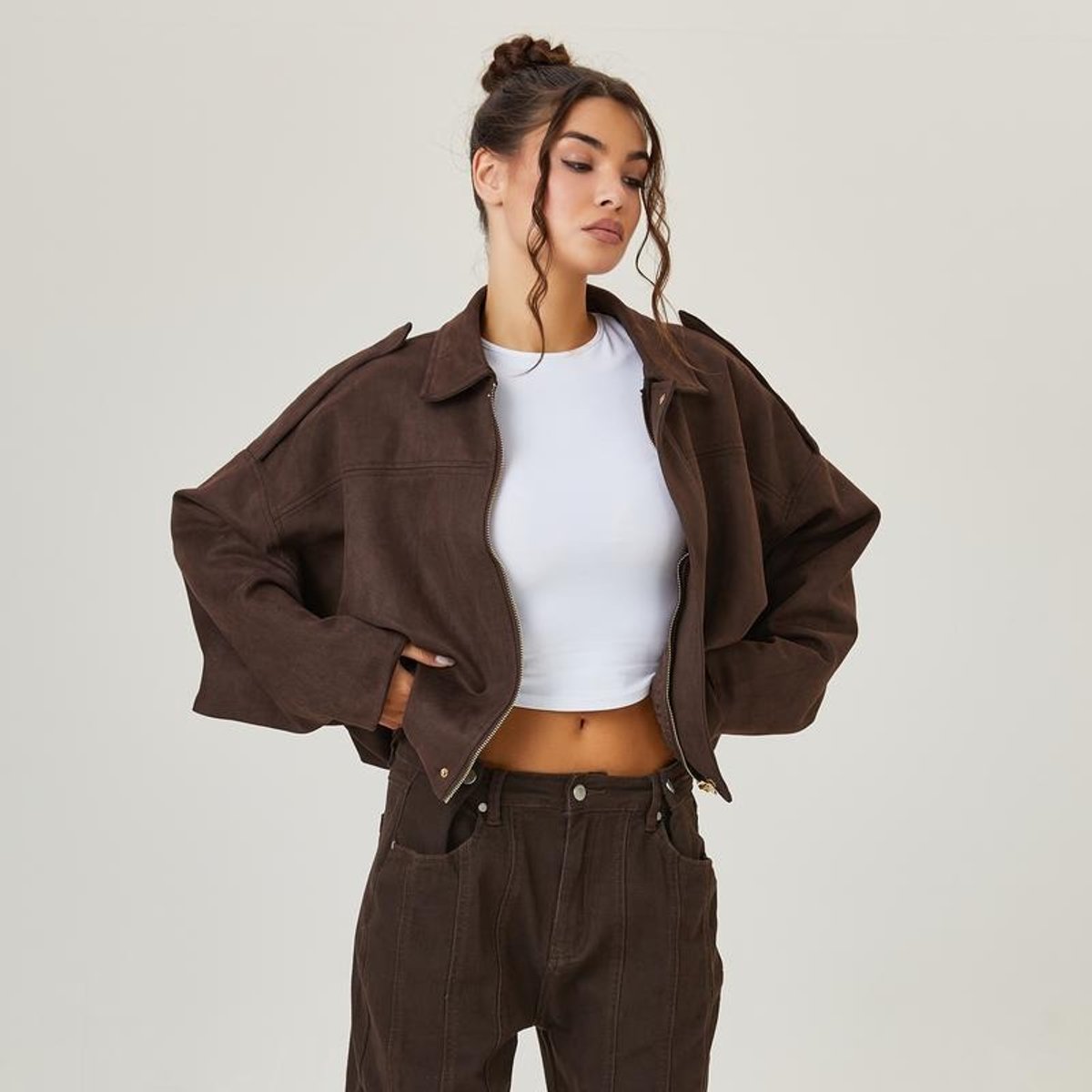 Louisa | Relaxed Oversized Bomber Jacket