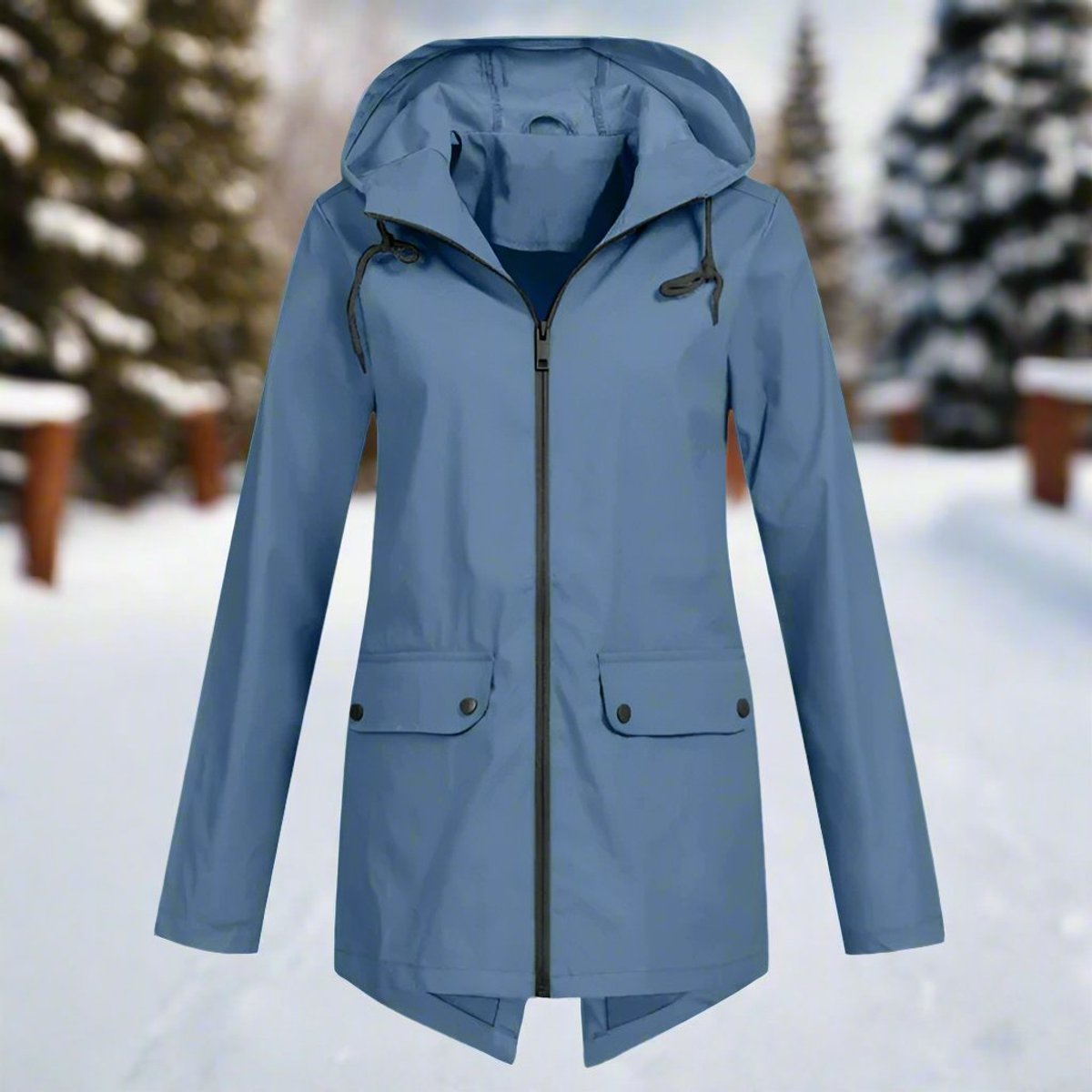 Juno | Hooded Longline Rain Jacket