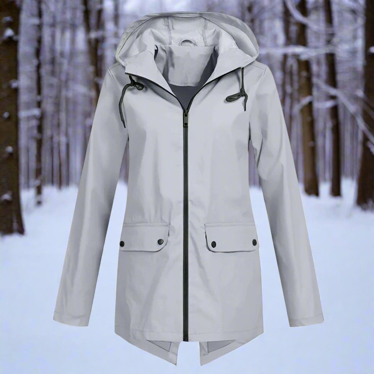 Juno | Hooded Longline Rain Jacket
