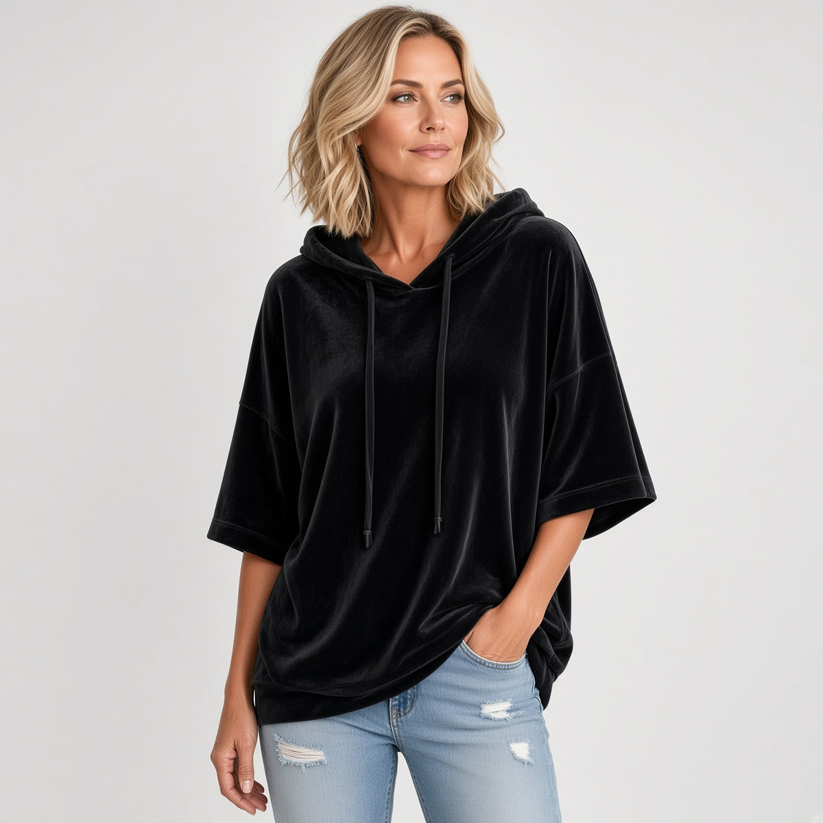 Luana | Luxe Velour Oversized Hoodie