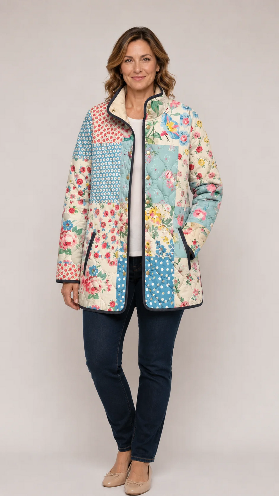 Zarae | Charming Floral Quilted Jacket For Women